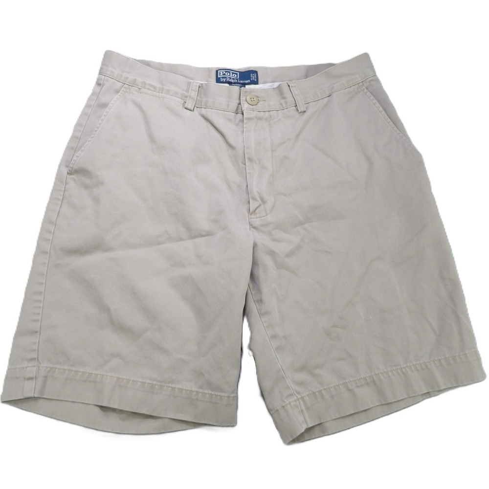 Polo Ralph Lauren Prospect Chino Shorts Men 33 Beige Flat Front Classic Cotton